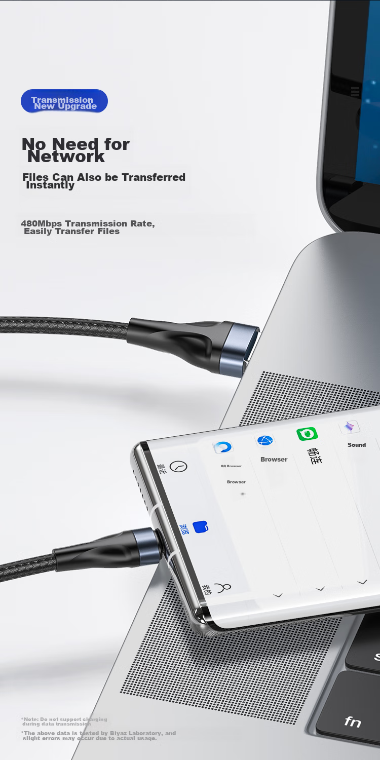 BIAZE Three-In Data Cable, Type-C Fast Charging Cable 100W, Three-In Charging Cable for Car Use, Compatible with Apple IPhone 18/17/16/15/14/13, Huawei, Xiaomi, Android Phones 7