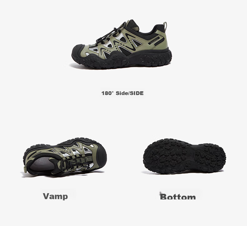 CAMEL Ugly-Cute Hiking Shoes for Women, Fashionable Color-Block Outdoor Casual Shoes L24S076620 Beige/silver/black 40 65