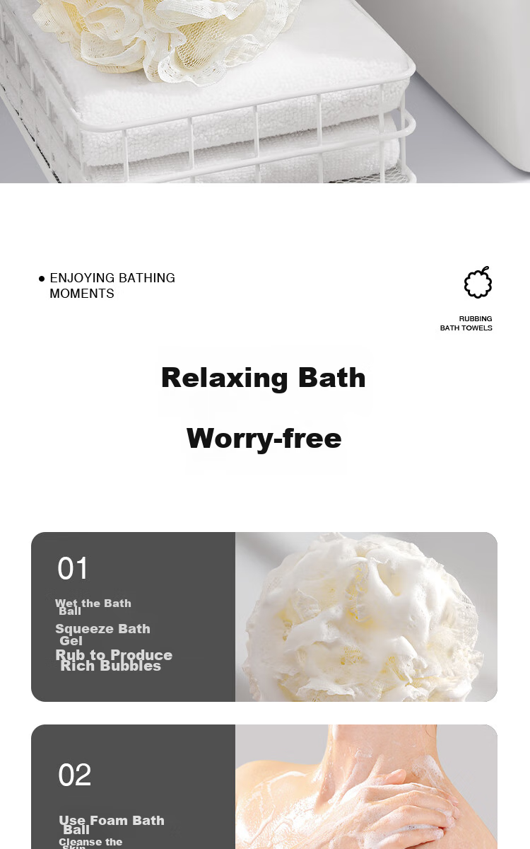 Creative Art Bath Sponge, Shower Loofah, Bathing Tool, Men's Exfoliating Washcloth, Large Bath Ball, Flexible Elastic Ball, Bath Flower, 1 Piece 2