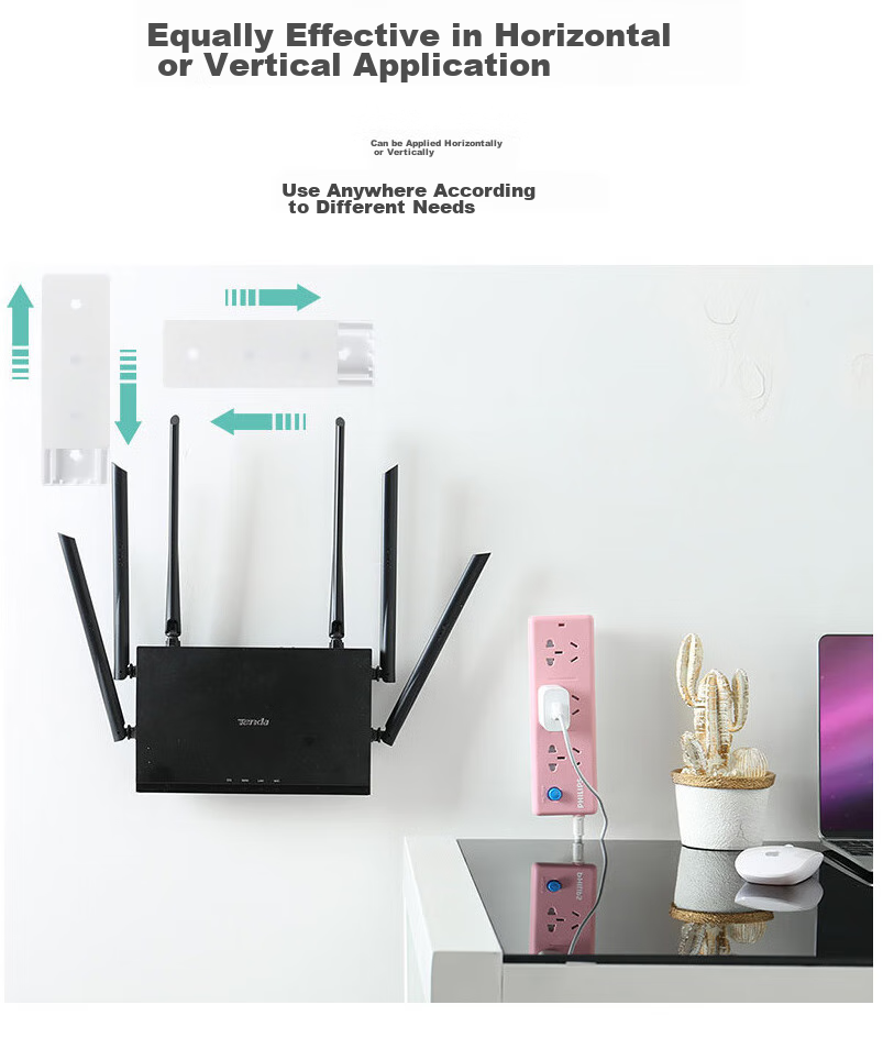 Dengbi Power Strip Organizer, Cable Management System, No Drilling Required, Wall-Mounted Storage Solution, Power Strip Holder for Plugs And Cables 6