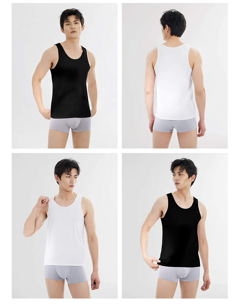Goldlion Men's Tank Top, Sleeveless T-Shirt, Summer Long-Staple Cotton, Sweat-Absorbing, Breathable, High-Elasticity, Comfortable, Fitness, Sports Undershirt 10