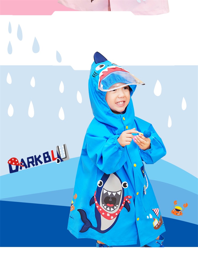 Lemonkid Children's Raincoat for Boys And Girls, Baby Rain Poncho, Elementary School Student Rain Gear, Tiana Rainbow Star Rabbit One-Piece, XL 18