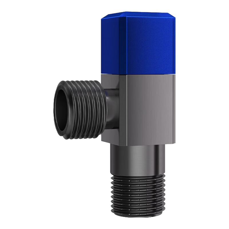 Submarine F311H Brass Thickened Triangular Valve, 1/2 Inch Inlet And Outlet Ceramic Valve Core, Gun Gray Cold Water Angle Valve