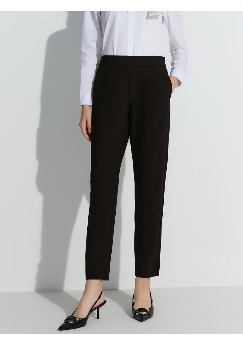 G2000 [Multi-Dimensional Elasticity] Autumn And Winter Mall-Matching Comfortable Business Cigarette Pants Casual Trousers, Black, Size 38 4