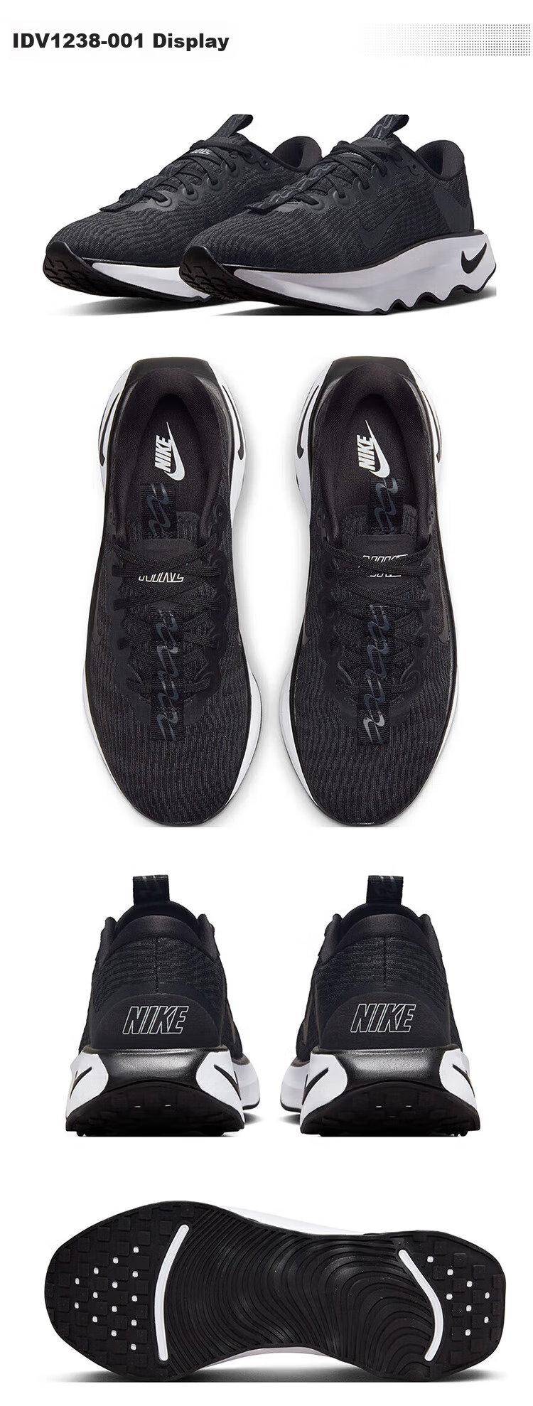 NIKE Women's Running Shoes, Cushioned MOTIVA Sneakers, DV1238-001, Black, Size 36 3