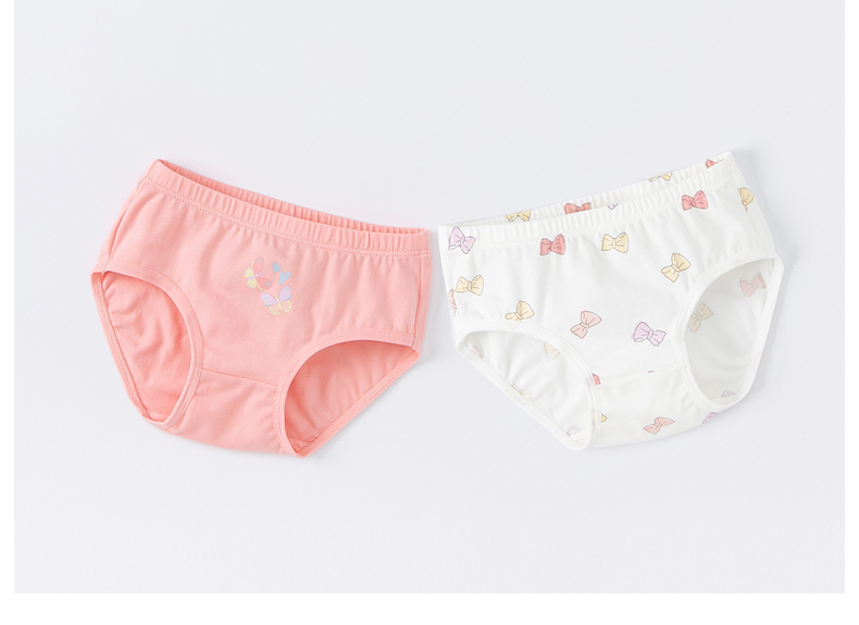 DAVE & BELLA [Two-Pack] Girls' Underwear, Baby Triangle Panties, Children's Underwear, Big Kids' Comfortable Panties 11