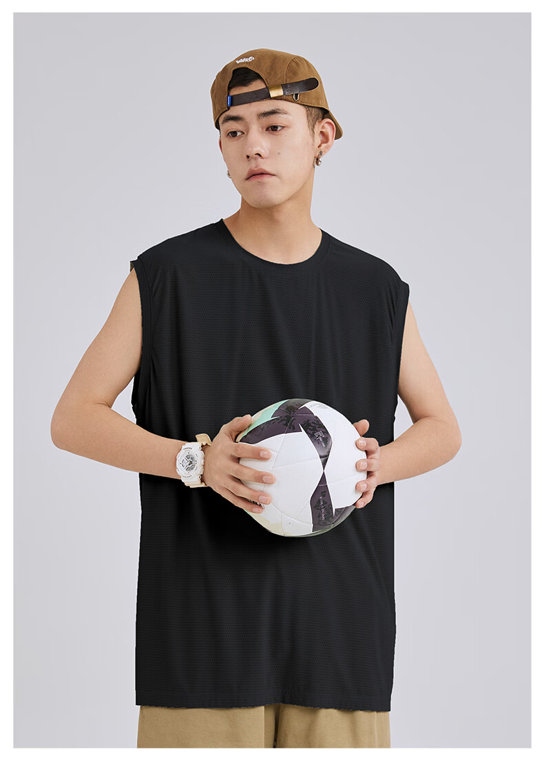JEANSWEST LIFE Ice Silk Cooling Vest for Men, Summer Lightweight Mesh Sleeveless Sports Top, Quick-Dry Athletic Tank Top A 5