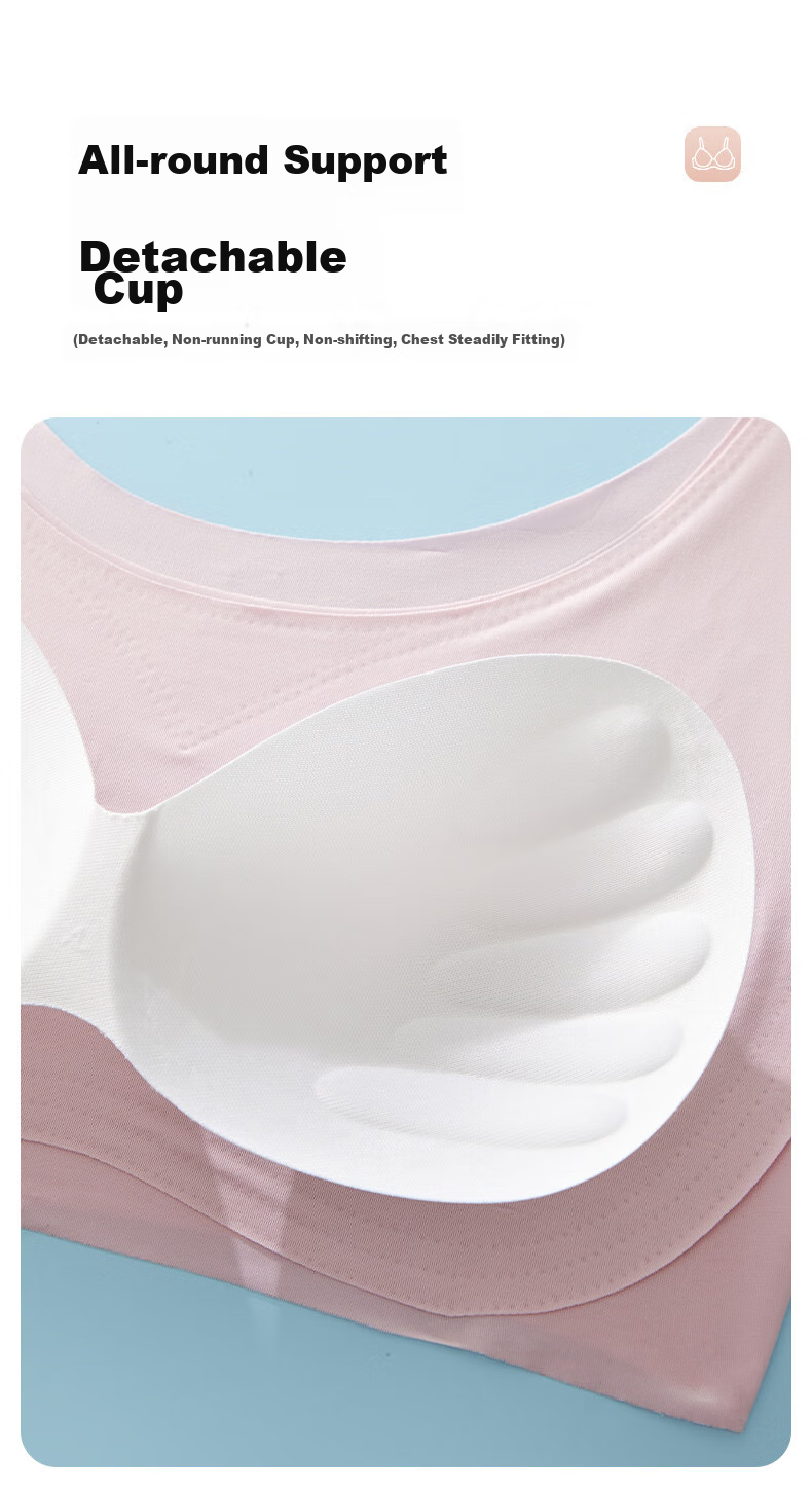 JOYTOUR Disposable Bra, Seamless Breathable Ice Silk Underwear, Thin Summer Style for Women, Travel And Business Trip Use, No Washing Required - White M 9
