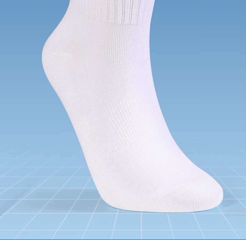 Li-Ning Socks (6 Pairs) Men's Sports Basketball Women's Badminton Short Cotton Anti-Odor Autumn Winter Running Socks Black and White X 6