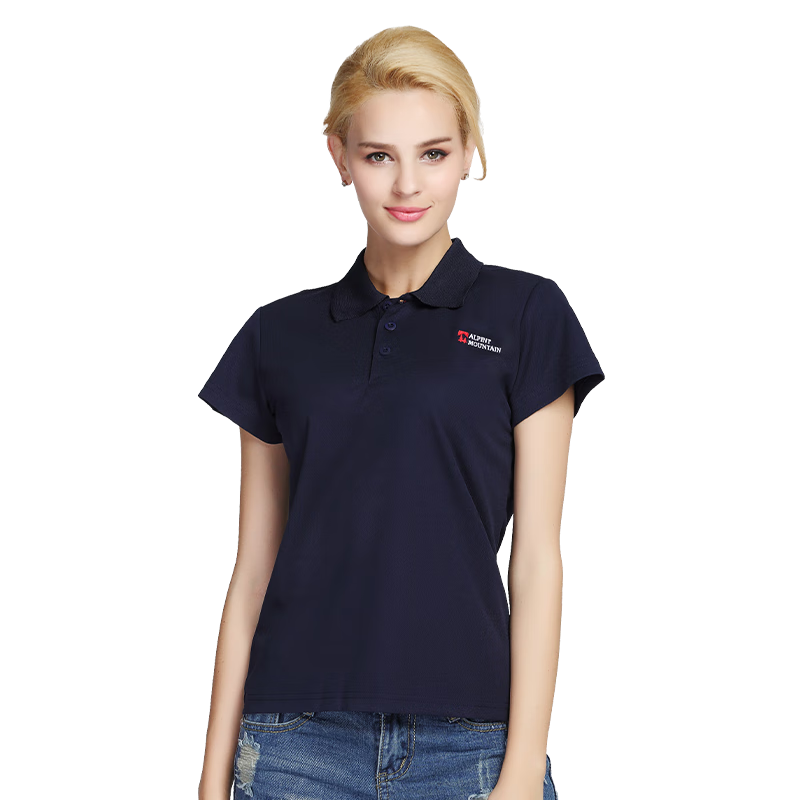 ALPINT MOUNTAIN Er'mengdu 3M Technology Quick-Dry Polo Shirt for Women, Summer Sports Outdoor Short-Sleeve Collared T-Shirt, Breathable Casual