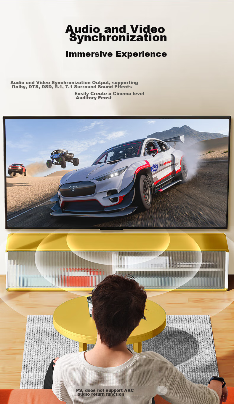 BIAZE HDMI Splitter One-To 4K Digital HD Video Splitter for Laptop, Set-Top Box, TV, Projector 1-In 8-Out 9