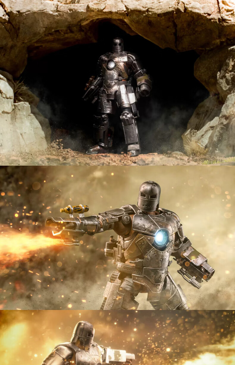 Marvel Iron Man MK1 Action Figure, 10th Anniversary Edition, Movable Model, Birthday Gift 15