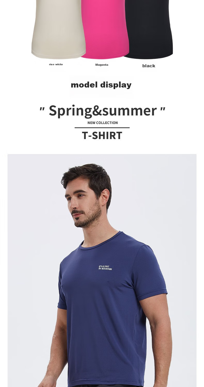 ALPINT MOUNTAIN, Aiermonte 3M Technology Quick-Dry Men's Short-Sleeve T-Shirt, Elastic Breathable Outdoor Quick-Dry Shirt, Women's Summer Sports 10