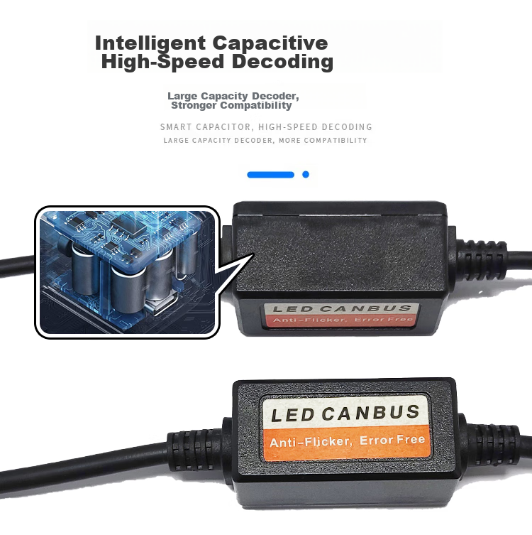SAST Car LED Headlight Decoder Filter Strobe Fault Detector, Automotive Accessory Filter Decoder H7 4