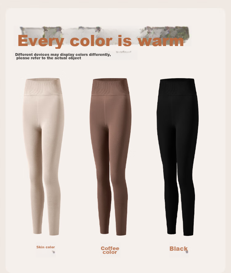 Ordifen [Warm And Antibacterial] Thermal Underwear for Women, Autumn And Winter High-Waist Tummy Control Seamless Tight Pants, Anti-Pilling, Coffee Color, XL 16