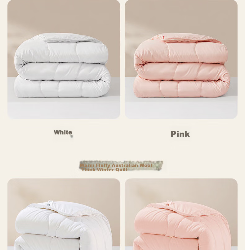 LOVO Luolai Home Textiles, 100% Australian Wool Winter Comforter, 4 Jin (2 Kg), 150*215cm 13