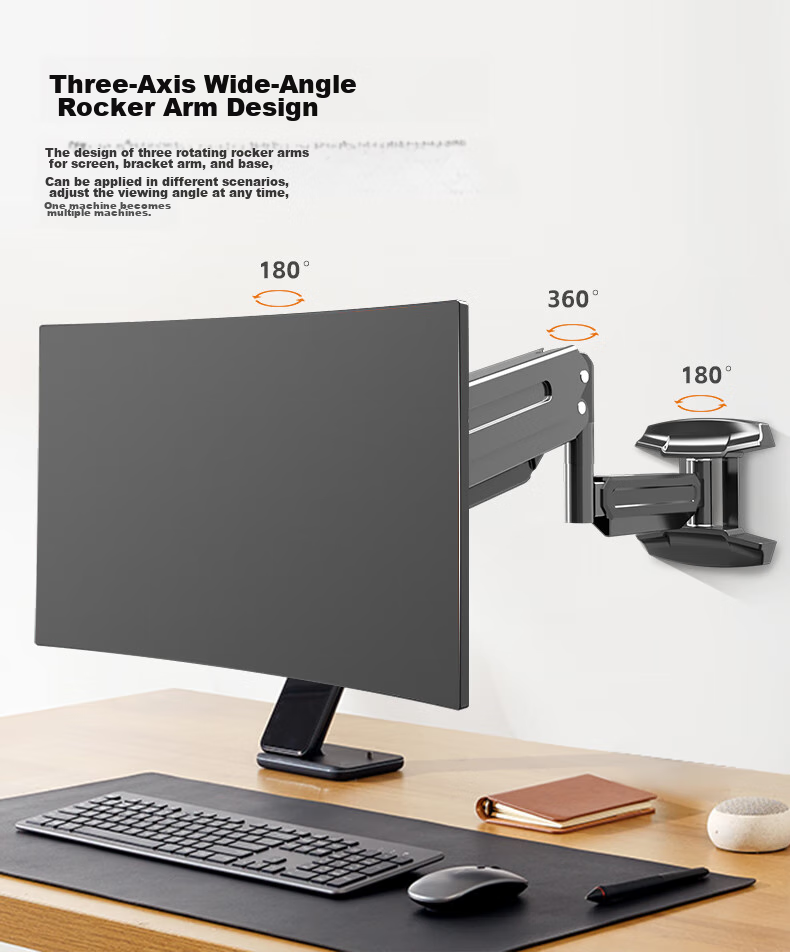 Zhiercheng Monitor Stand, Dual Screen 17-32 Inches, Top And Bottom Dual Screen Left And Right Dual Screen Computer Stand, Monitor Desktop Screen Bar-Shaped Stand [77cm Column] 8