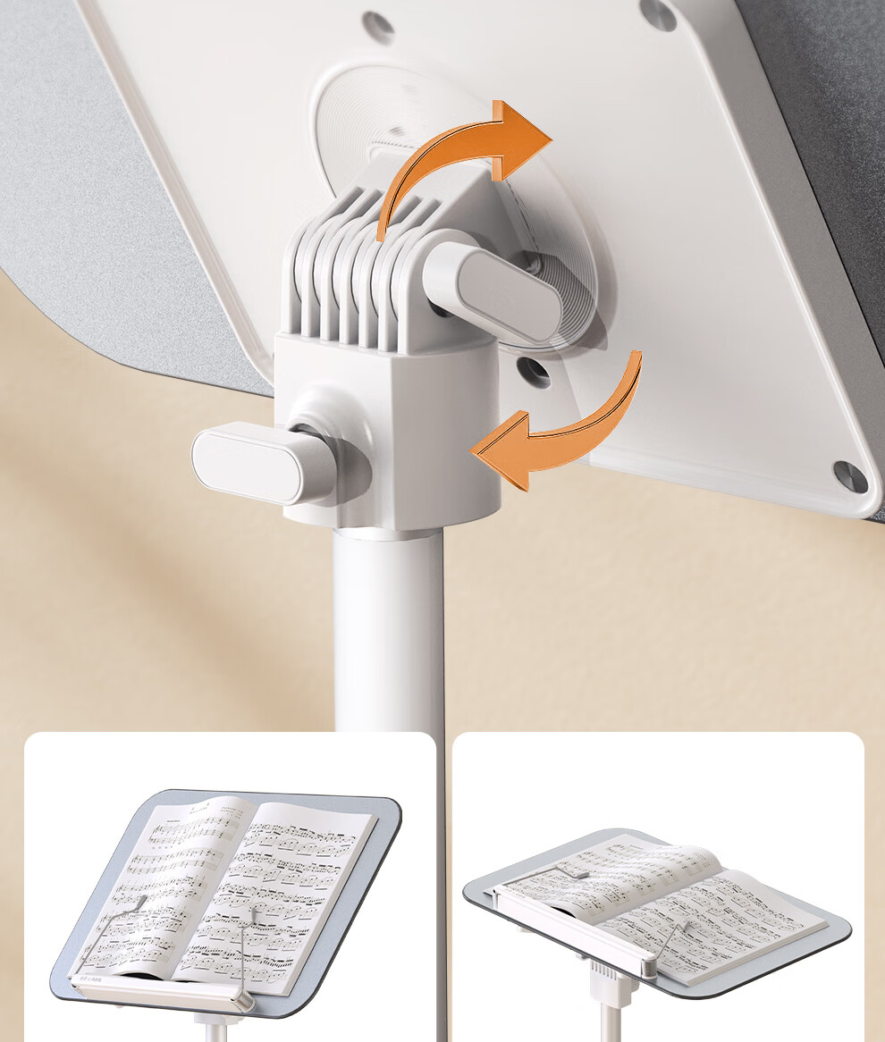 Xiaotianweilai Adjustable Floor Reading Stand, Standing Bookshelf for Picture Books And Sheet Music, Reading Device for Computer And Tablet, Anti-Lowering Head Posture, Back-To Essential, Wooden Reading And Writing Platform 4