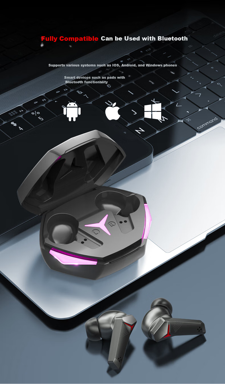 EARISE Berlin Voice Mini Compact Short Handle True Wireless Noise-Cancelling Semi In-Ear Music Sports Gaming Low Latency High Sound Quality Bluetooth Earphones M212 Black 8