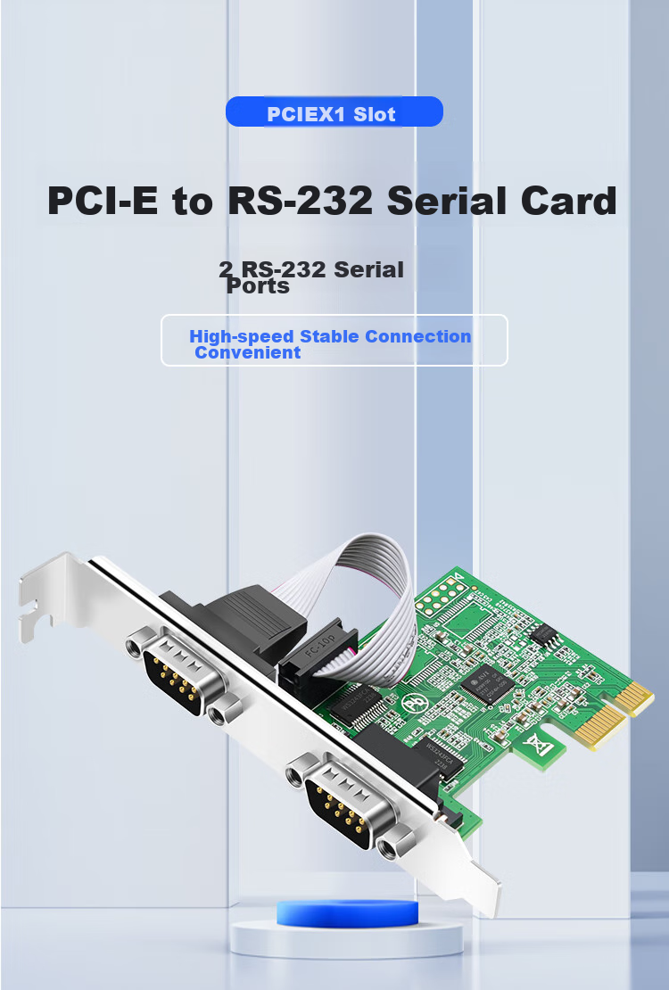 EB-LINK PCI Serial Port Card, Computer COM Port Expansion Card, RS232 Industrial Computer, 9-Pin Adapter Card 1