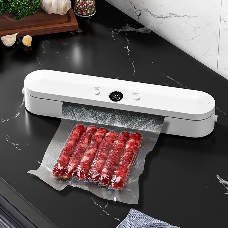 Maxcook Vacuum Sealer, Plastic Film Sealing Machine for Snack Packaging, Packaging Machine (With 10 Vacuum Bags) SJT-618