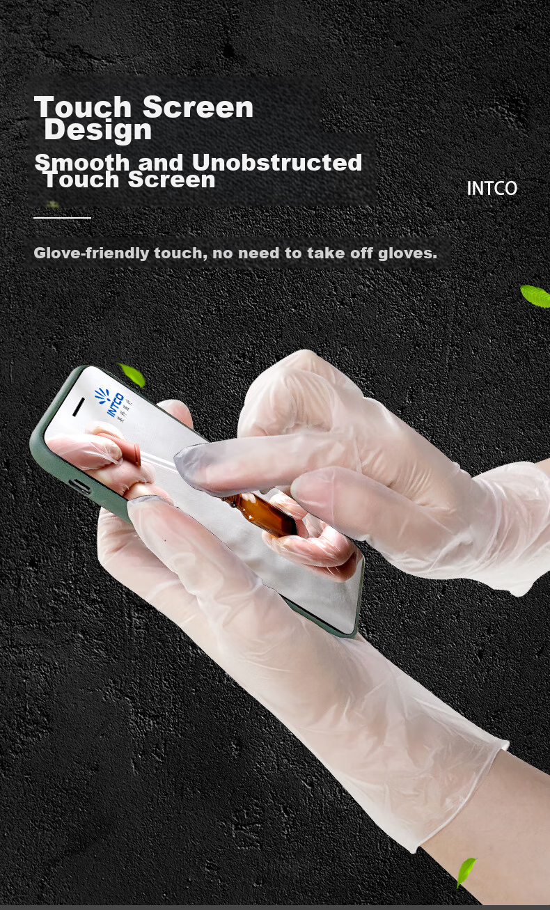 INTCO Disposable PVC Gloves, Household Cleaning And Dishwashing Gloves, Thickened And Durable, 100 Pieces/box, XL Size 10