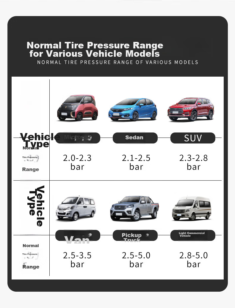 Huangchi Oil-Immersed Tire Pressure Gauge, Can Deflate Tires, Tire Pressure Monitor, Car Tire Pressure Meter 18