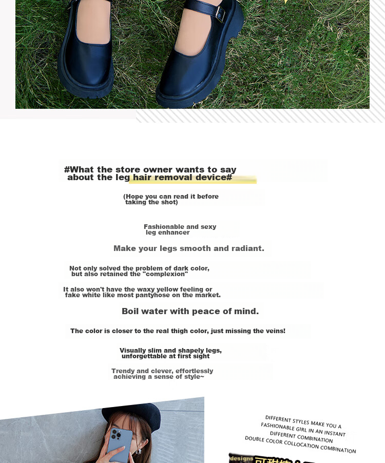 LangSha Invisible Tights for Women, Autumn And Winter Base Layer Pants with Detachable Double-Layer Fleece, Natural Nude Skin Tone, Autumn And Winter Pants Socks 2
