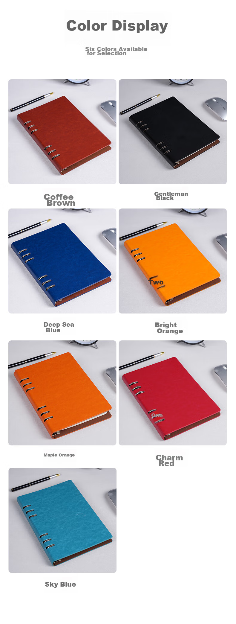 TENGXIONG A5 Loose-Leaf Notebook, Soft Leather Cover, B5 Journal, Detachable Refillable Pages, High-Quality Diary, Business Meeting Notebook, Office Stationery, Work Record Book, Customizable Logo for Enterprises 3
