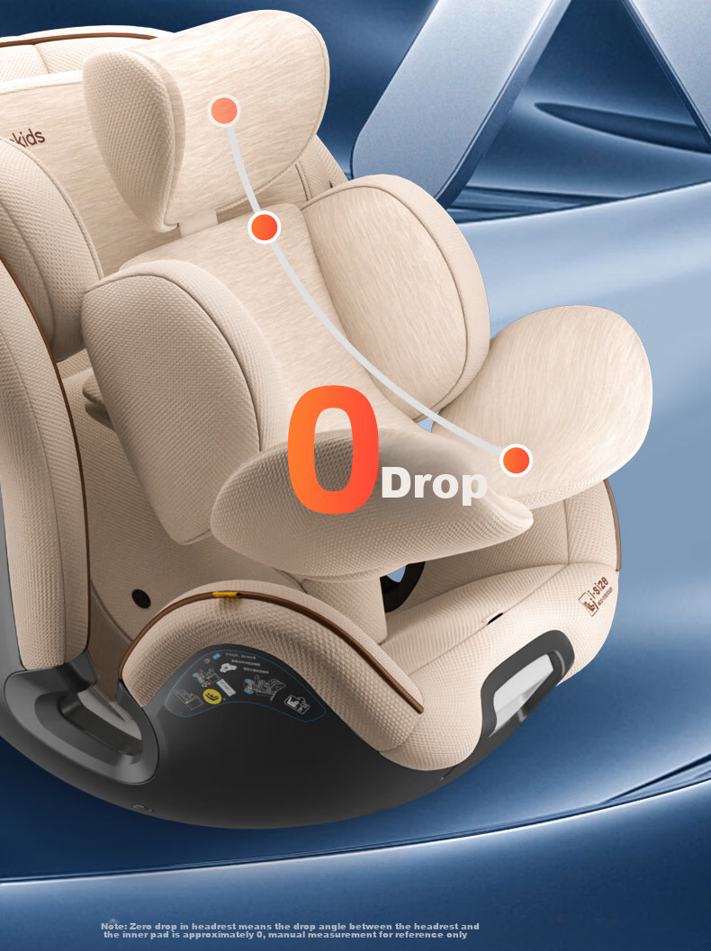 Innokids Child Safety Car Seat, Suitable for Ages 0-4 Ventilated And Heated, 360° Rotation, I-Size Certified, IK16N Black 18