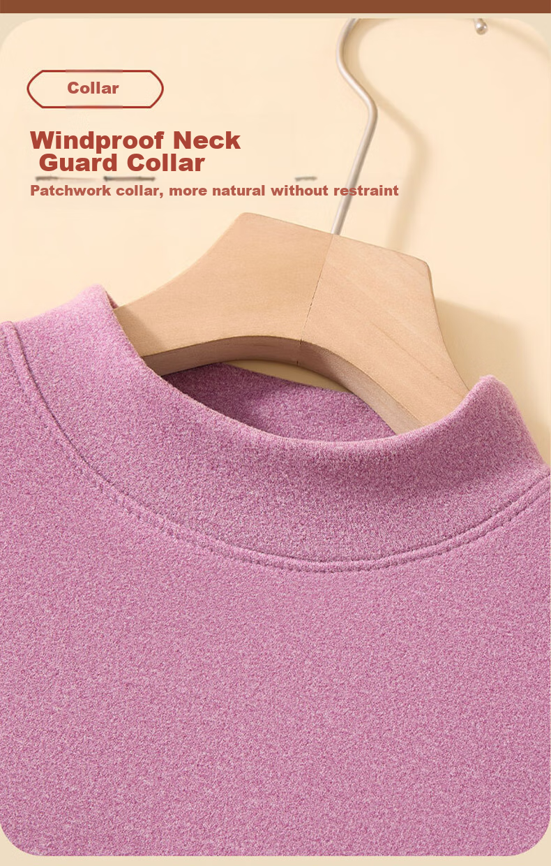 Langsha Wool And Silk Thermal Underwear for Women, New Fall/Winter 2026 Collection, 7A Antibacterial Fleece-Lined Warm Base Layer Top And Bottom Set 10
