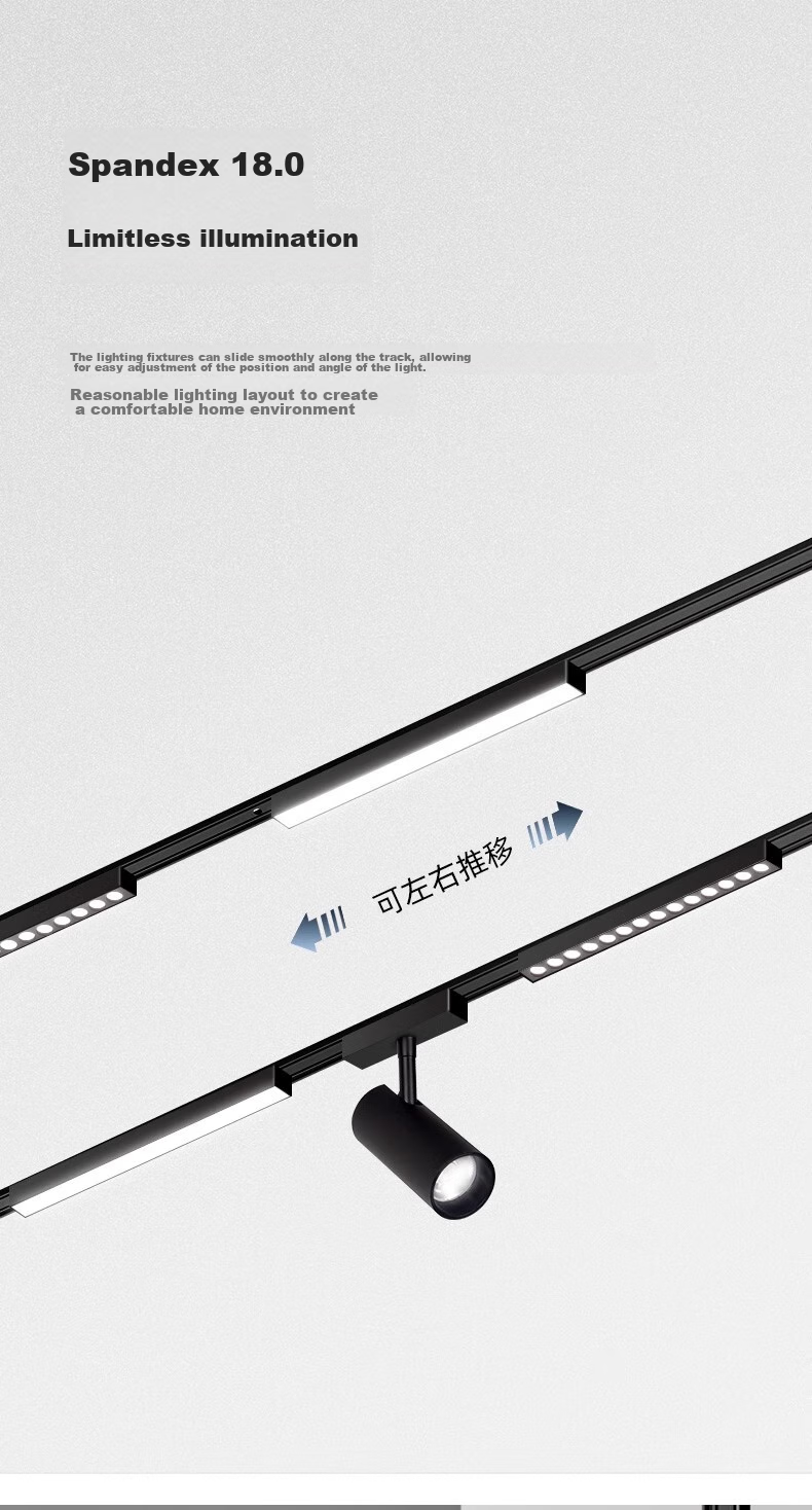 JIAOJIAOZHE Ultra-Thin Surface-Mounted Magnetic Track Light, Linear Light for Living Room Home Use, No Ceiling Mounting Required, Main Light Not Needed, 1 Meter Track 14