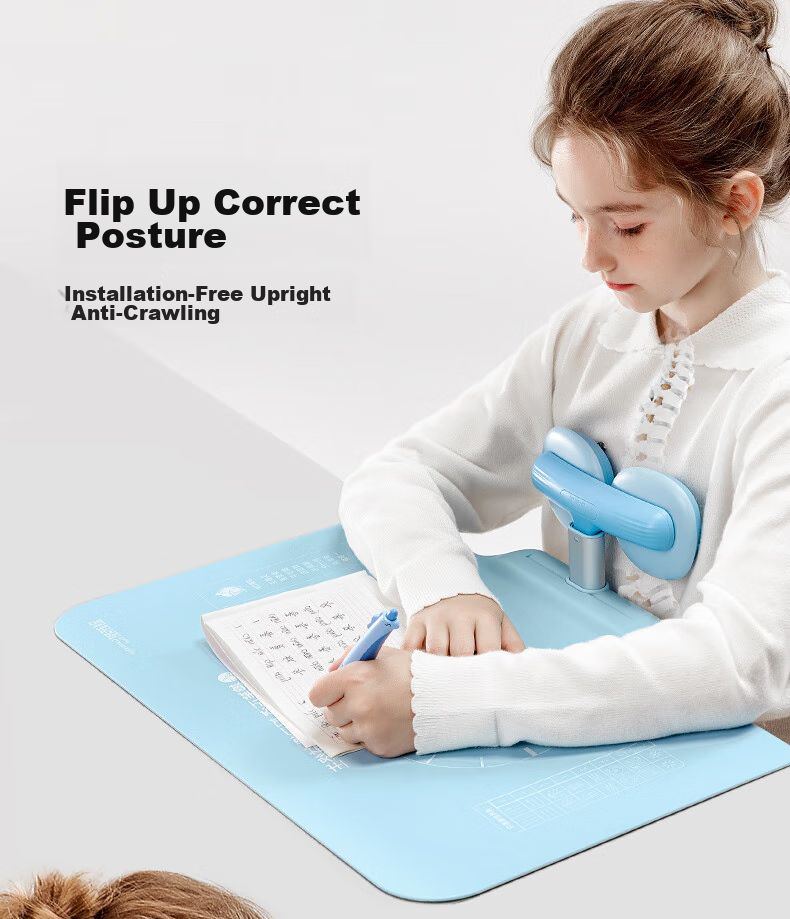 Jianqiaoshu Posture Corrector, Small Bread-Shaped Desktop Model for Children, Elementary School Student Writing Posture Corrector, Anti-Hunchback, Back-To Gift, Grapefruit Pink 10