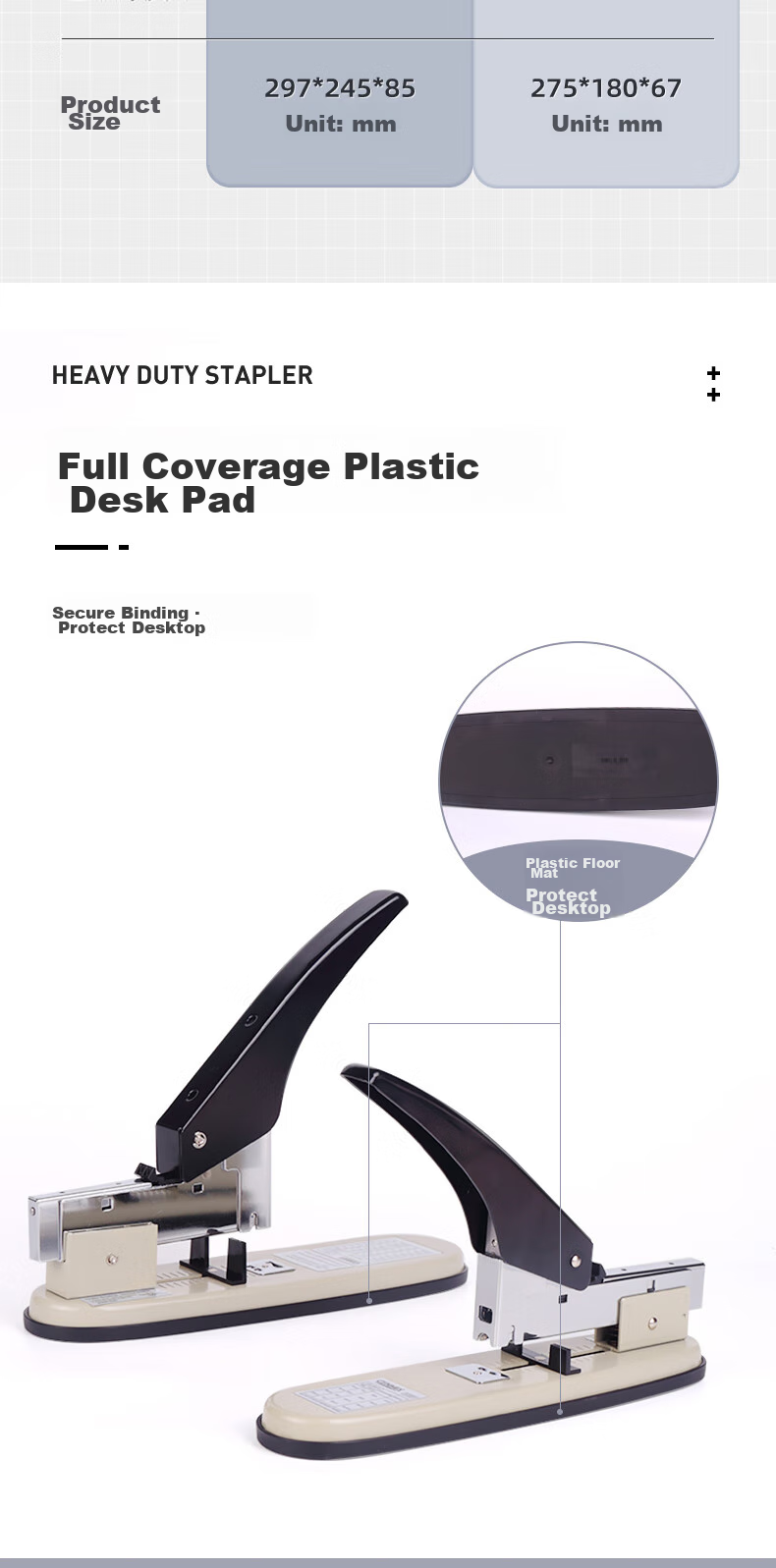 KW-Trio Heavy-Duty Stapler, Large Capacity Office Stapler, Thickened 23 Series, Can Staple up to 100 Pages 12