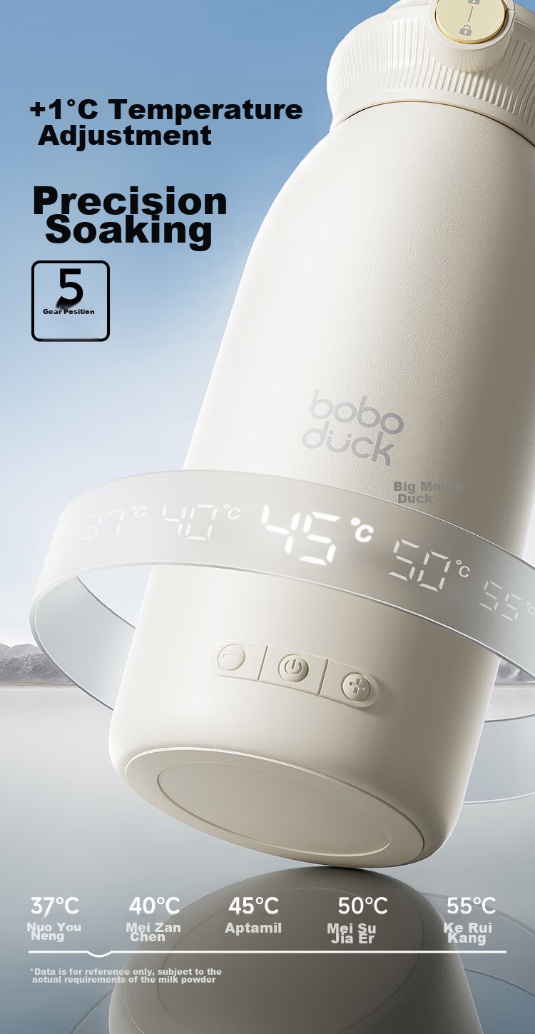 Boboduck Constant Temperature Kettle for Babies, Portable Milk Heating Cup, Thermos for Outings And Formula Preparation BD6270 12