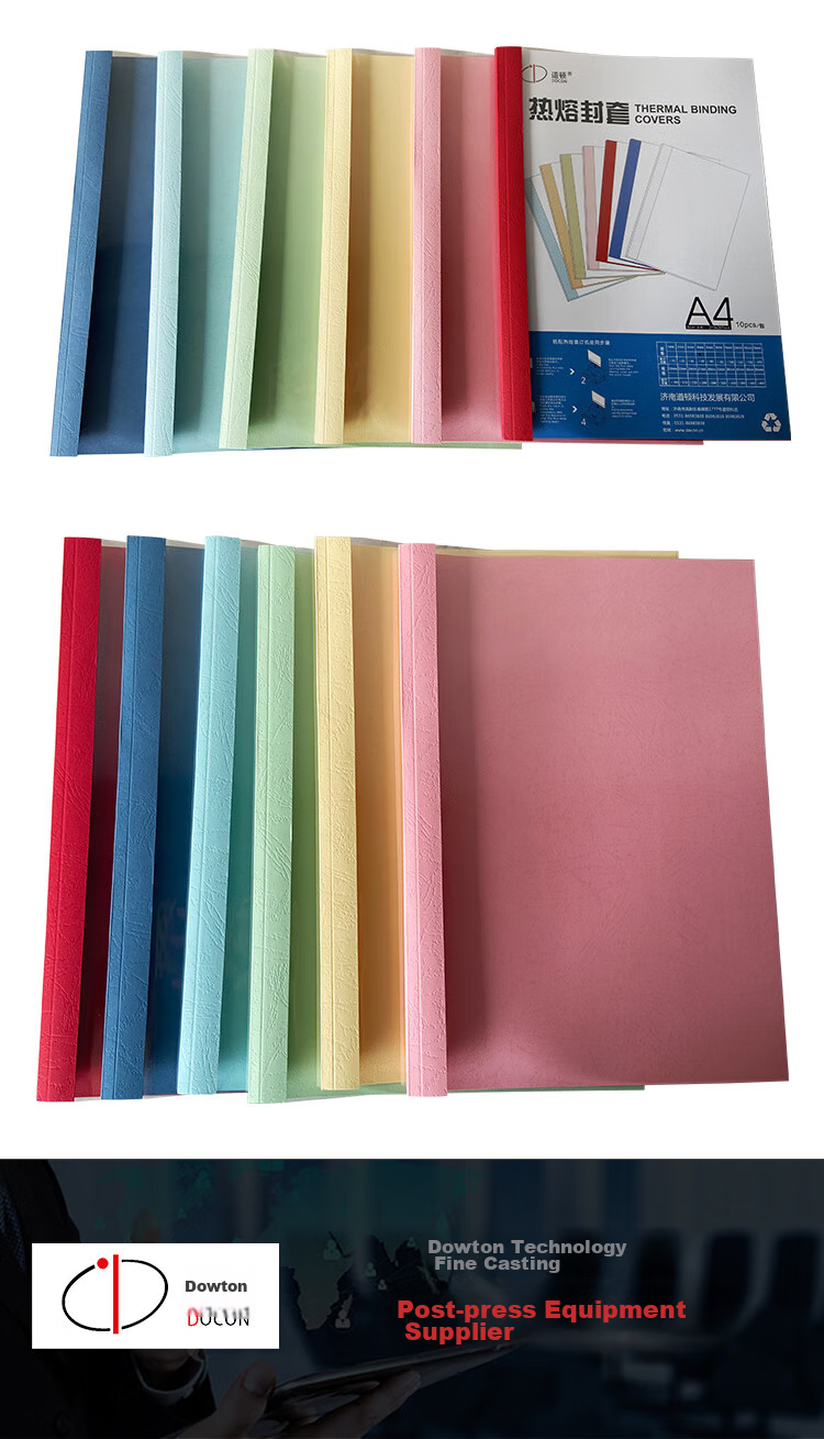 DOCON A4 Size White Transparent Thermal Binding Covers, 20mm, 10 Packs, for Contract Documents And Bids, Plastic Cover with Side Glue Paper, Hot Melt Binding Machine Compatible 7
