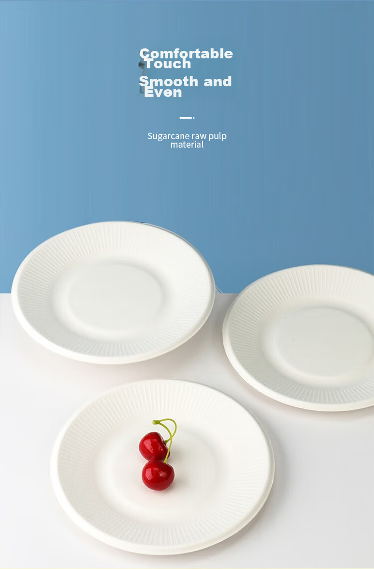 Xingfang Disposable Plates [6 Inches * 50 Pieces], Biodegradable Paper Plates, Cake Plates, Handmade Plates, Picnic Plates, Supplies 5