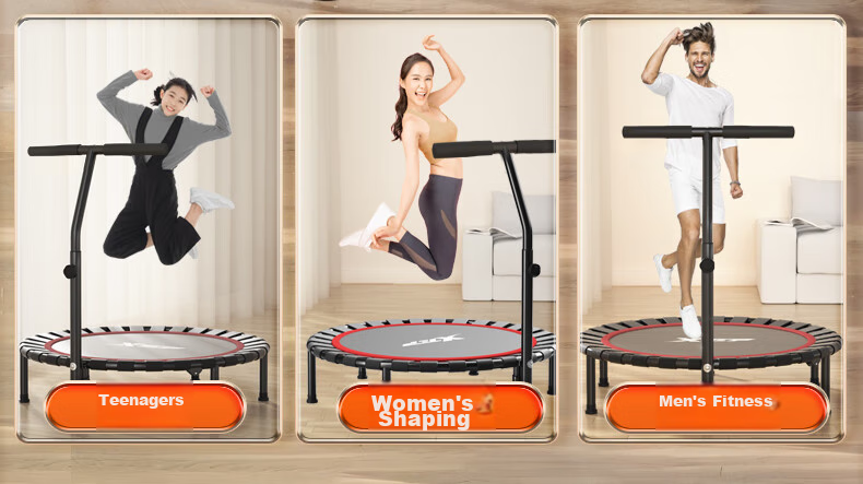 XTEP Trampoline for Home Use, Foldable Children's And Adult's Family Fitness Trampoline with Handrails, Baby Bouncing Training Exercise Indoor Play Equipment 21