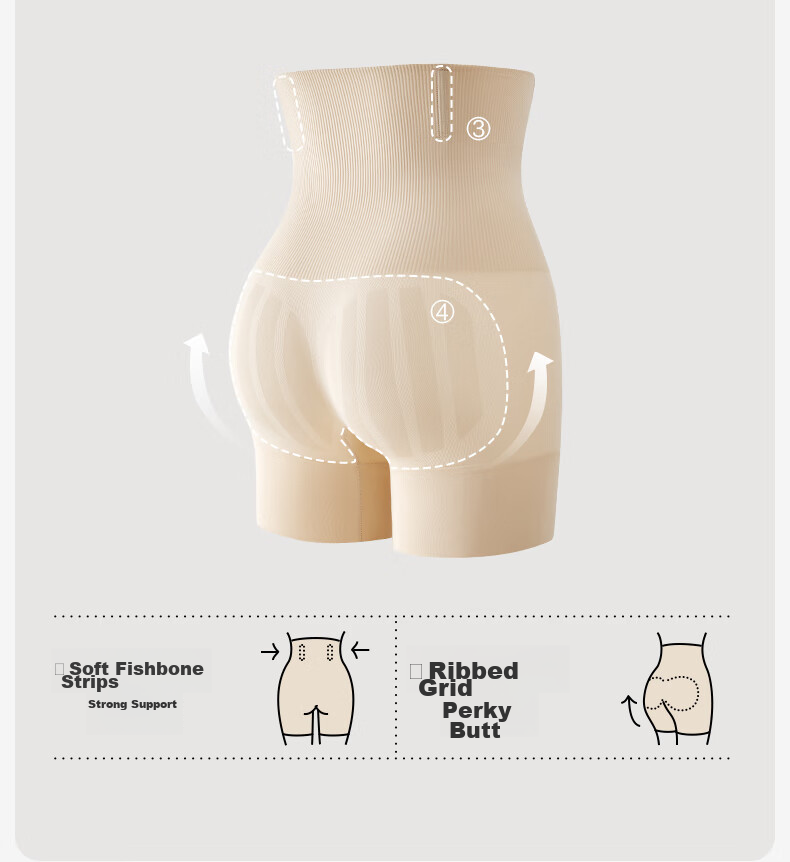 YOUKESHU Tummy Control And Butt-Lifting Underwear for Women, 7A Antibacterial Waist-Shaping Breathable Shapewear Panties, Slimming Belly, Seamless Safety Shorts 5