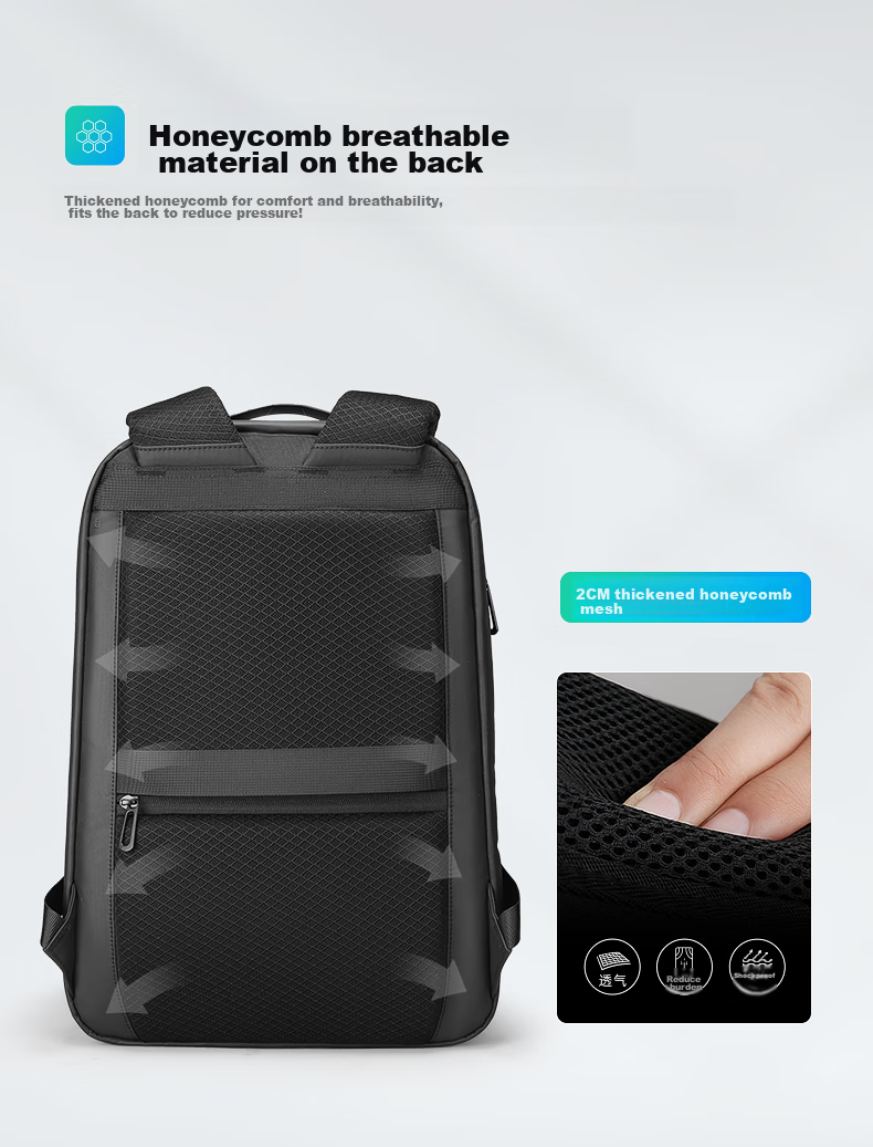 MARK RYDEN Men's Mini Backpack, Lightweight Business Travel Laptop Bag with Wet And Dry Separation, MR9008 Graphite Gray 12