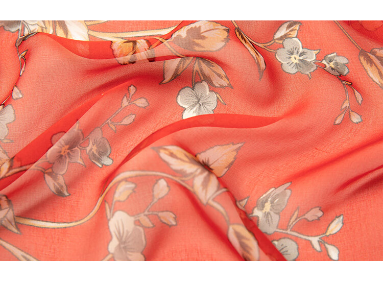 Shanghai Story Women's 100% Mulberry Silk Chiffon Scarf Sunscreen Shawl Birthday Gift Scarf Gift Box Rose Pink 26