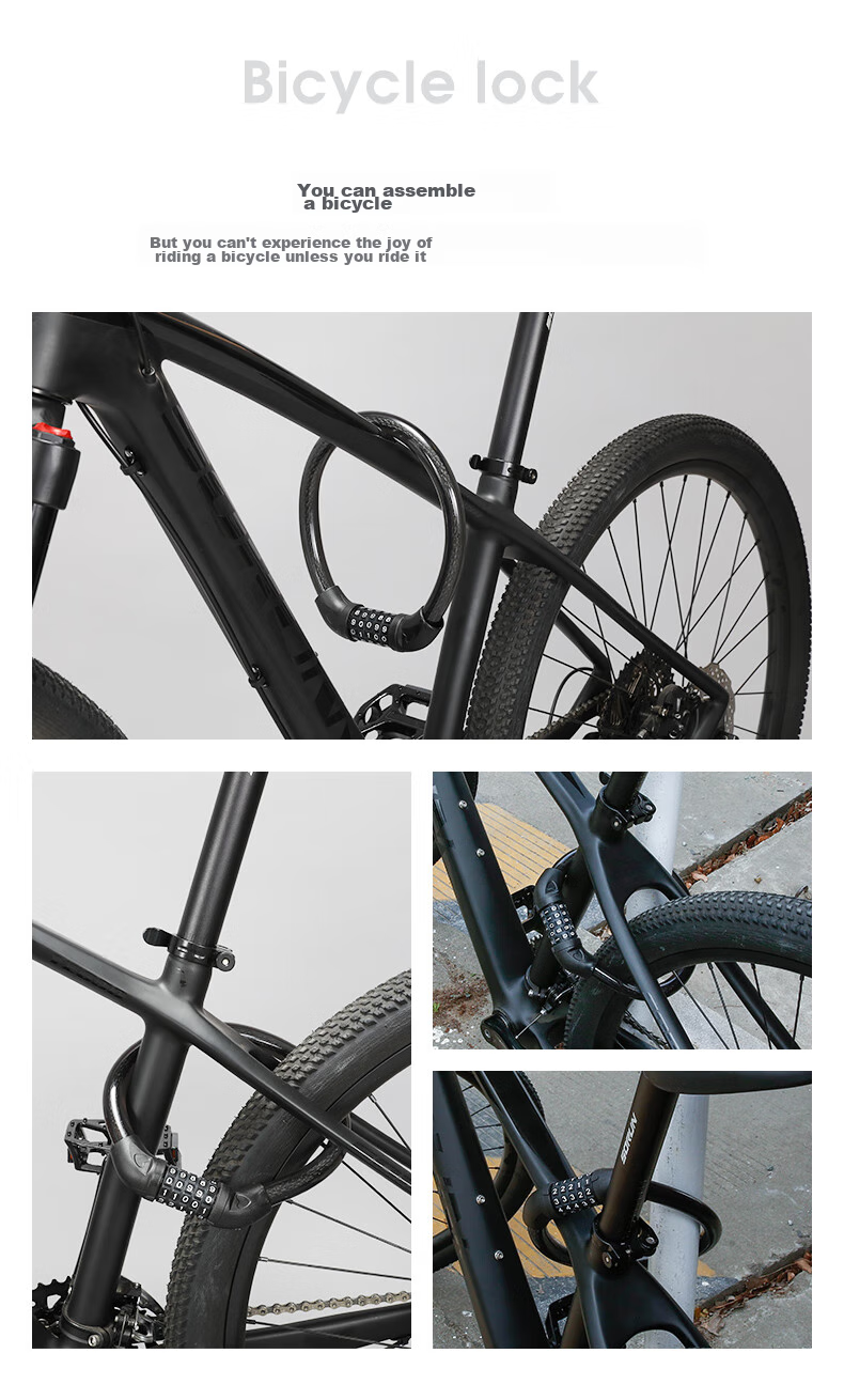 FG FLYING PIGEON Mountain Bike Lock, Ring Lock, Anti-Theft Lock, Universal for Road Bikes And Folding Bikes, 4-Digit Combination Lock 4