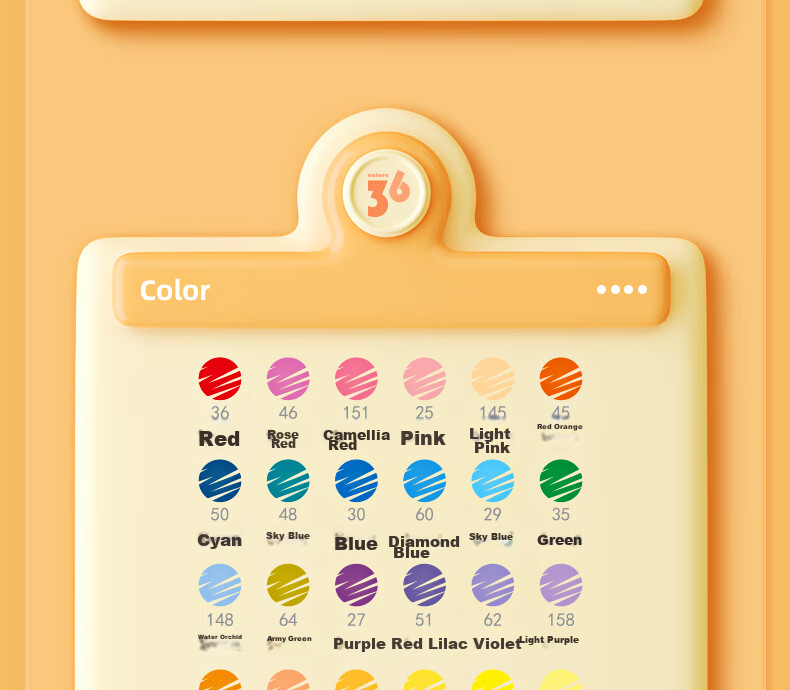 M&G Stationery 24-Color Acrylic Markers Children's Student Watercolor Pens Drawing Pens Waterproof Hand-Drawn Guka Doodle Birthday Graduation Gift APMT3308 30