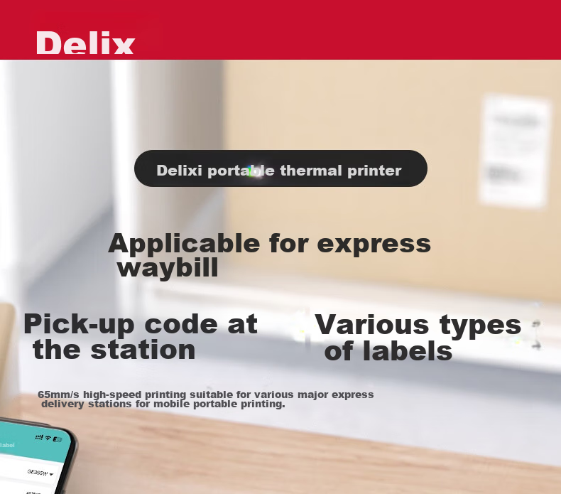 Deli GE382W High-Speed Express Printer, E-Commerce Single-Sheet Thermal Printing, 80mm Warehouse Logistics Commercial Office Adhesive Barcode Label Printer, Bluetooth Versio 1