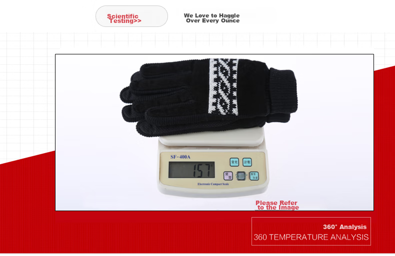 BWNK Winter Warm Gloves with Fleece Lining And Thickening, Student Outdoor Cycling Gloves, Men's Cold And Windproof Gloves 4