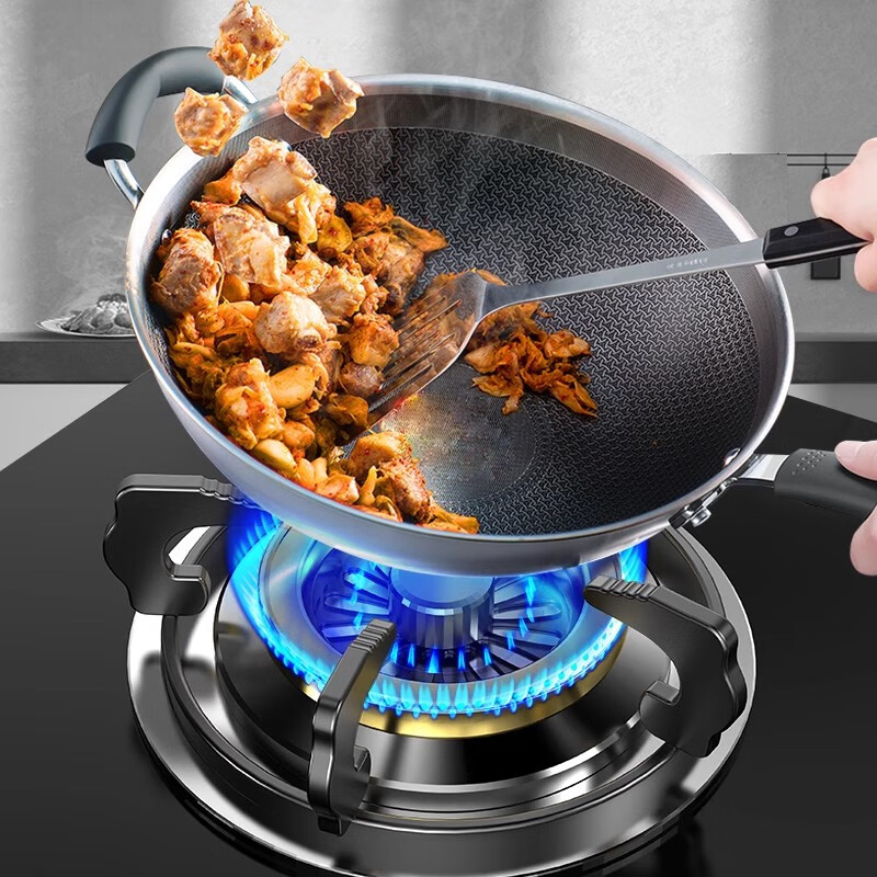 Muhouyingxiong Gas Stove Support, Anti-Slip Bracket for Stove Stand, Thickened Anti-Slip Cooktop Support, Gas Stove Accessory Rack, 18CM Outer Diameter Support