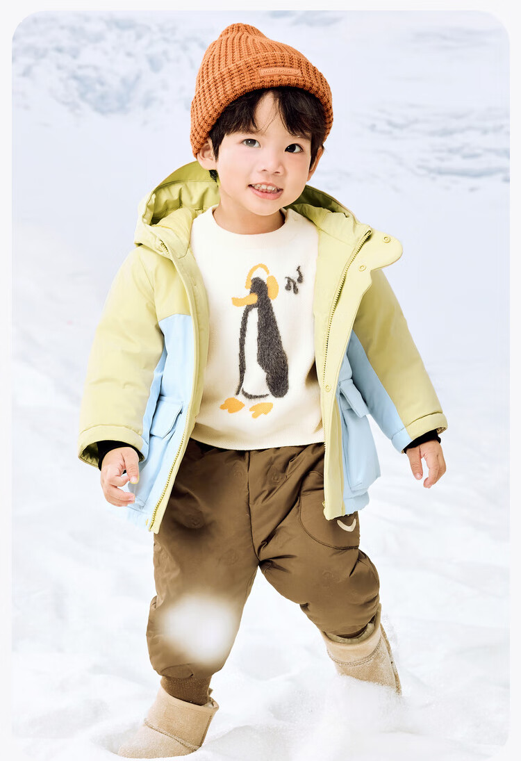 Minibala Children's Winter Warm down Jacket, Thick Baby down Coat [Triple Protection, Breathable] 24