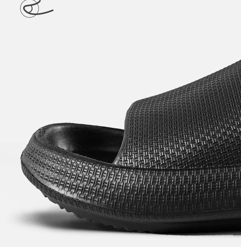 IQGD Slippers for Men And Women, Home Couple Style, Indoor And Outdoor Shower Sandals 002 Black Size 36-37 10