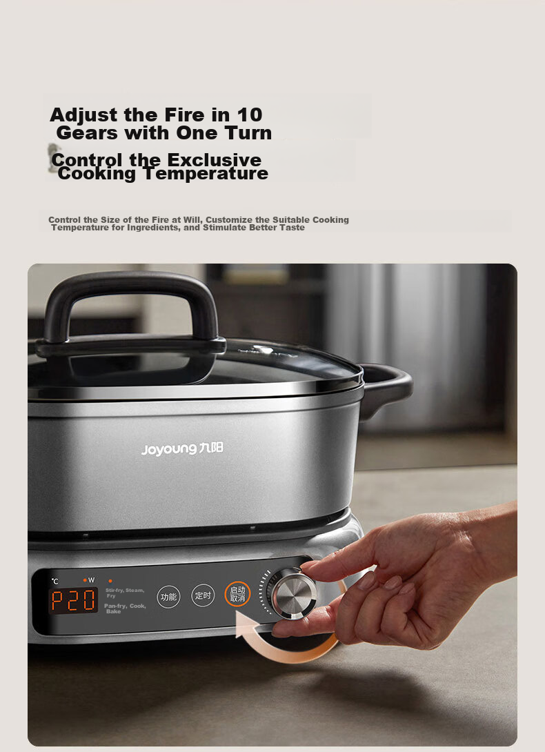 Joyoung Electric Hot Pot, IH Instant Heating, Specialized for Hot Pot, Induction Cooker, Electromagnetic Heating, 2200W, Multifunctional Pot, 6L, Separate Electric Cooking Pot, Dual-Sided Pot, HG60-G855 17