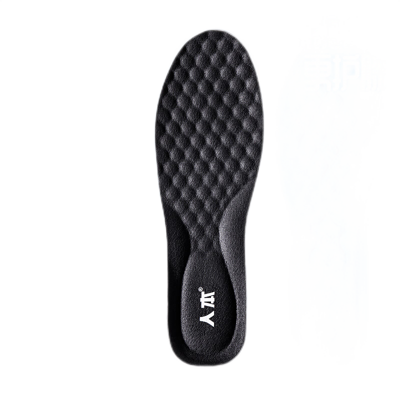 RENBEN 2 Pairs Cowhide Insoles for Men, Thick Leather Business Breathable Comfortable Sweat-Absorbing Shock-Absorbing Shoe Insoles 5029 Black Size 41-42